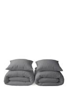 2 X Bedlinen Set - Extra Length Grey The Organic Company