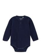 Body Ls, Solid W. Print Navy CeLaVi