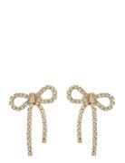 Elisha Rhinest Earrings Gold Twist & Tango