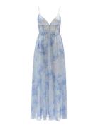 Elias Printed Maxi Dress Blue Bardot