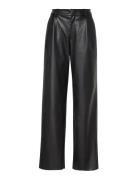 Faux Leather Pleated Trouser Black Calvin Klein