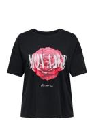 Carrose Life Ss O-Neck Loose Tee Jrs Black ONLY Carmakoma