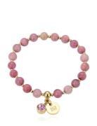 Beverly Bracelet Black/Silver Pink Bud To Rose