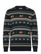 Winter Village Jaqucard O-Neck Knit Black Lindbergh