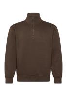 Half Zip Sweat Brown Lindbergh