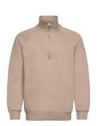 Half Zip Raglan Sweatshirt Beige Lindbergh