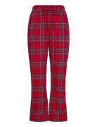 Pant Flannel Straight Check Red Hunkemöller