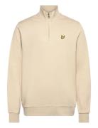 Loopback Quarter Zip Sweat Beige Lyle & Scott