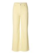 Slfalice-Cora Hw Denim Wide Jeans Yellow Selected