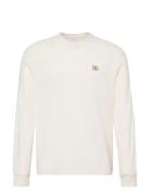 Ls Waffle Badge Crewnk Tee White Calvin Klein Jeans
