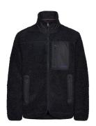Teddy Fleece Zip Through Black Tommy Hilfiger