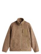 Teddy Fleece Zip Through Brown Tommy Hilfiger