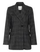 Slevonne Fitted Blazer Grey Soaked In Luxury