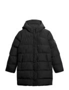 Hooded Sports Puffer Mid Jkt Black Superdry