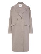 Rwtova Ls Pea Coat Beige Rosemunde