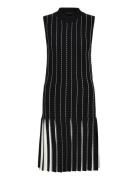 Mari Slvlss Pleated Dress Black French Connection