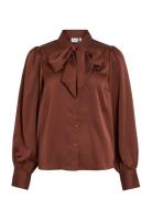Vilucha L/S Shirt/Bfs Brown Vila