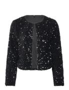 Vmbella Ls O-Neck Short Sq Cardigan Jrs Black Vero Moda