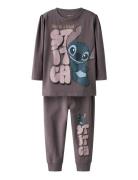 Nmfolina Stitch Ls Nightset Wdi Brown Name It