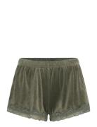 Short Velours Scallop Lace Khaki Hunkemöller