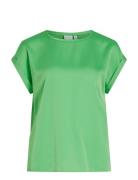 Viellette S/S Satin Top - Noos Green Vila