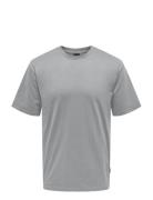 Onsfred Life Rlx Ss Tee Noos Grey ONLY & SONS