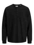 Jjedover Henley Ls Tee Noos Black Jack & J S