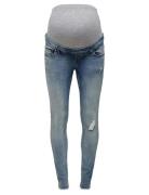 Olmblush Mid Sk Ank Rw Dnm Noos Blue Only Maternity