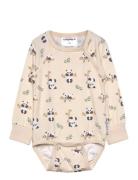 Bamboo Body L.s Beige Panda Beige Geggamoja