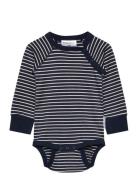 Body L.s Navy Beige Stripe Navy Geggamoja