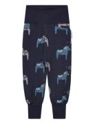 Bamboo Baby Pants Navy Dala Horse Navy Geggamoja