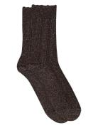 Julia Glitter Socks Brown Mp Denmark