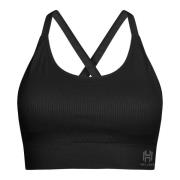 Hellner Women's Seamless Tech Sport Bra Black Beauty