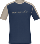 Norrøna Men's Falketind Equaliser Merino T-Shirt Indigo Night/Pure Cas...