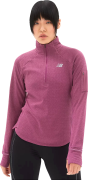 New Balance Women's NB Heat Grid Half Zip Raisin Heather