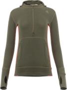 Women's WarmWool Hoodsweater with Zip Olive Night / Spiced 