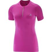 Salomon Women's Lightning Pro Short Sleeve Zip Tee Rose Violet