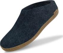 Open Heel Leather Sole Denim