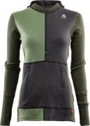 Aclima WarmWool Hoodsweater with Zip Woman Marengo/Olive Night/Dill