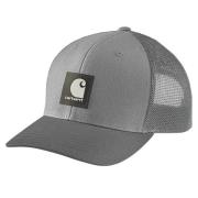 Carhartt Twill Mesh-Back Logo Patch Cap Asphalt