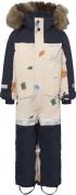 Didriksons Kids' Bjärven SE Coverall 2 Winter Ocean Multi Reflex