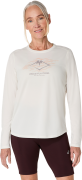 Asics Women's Fujitrail Logo Long Sleeve Top Cream