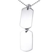 Auxere Double Dog Tag Halskjede Rustfritt Stål KXD0281