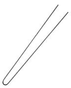 Comair Hair Pin Black 6.5cm Ref. 3150115   500 stk.