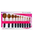 Brushworks Luxurious Oval Brush Set   10 stk.