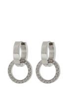 Eternal Orbit Earrings Steel Accessories Jewellery Earrings Hoops Silv...