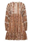 Cotton Slub Relaxed Dress Kort Kjole Multi/patterned By Ti Mo