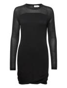 Sheer Knit Bandeau Midi Dress Kort Kjole Black Calvin Klein