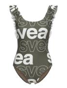 W. Ruffle Swimsuit Badedrakt Badetøy Multi/patterned Svea