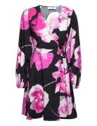 Slfaura-Sienna Ls Wrap Dress B Kort Kjole Multi/patterned Selected Fem...
